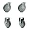 Service Caster 6 Inch Thermoplastic Rubber Wheel Swivel Top Plate Caster Set with 2 Rigid SCC SCC-20S614-TPRB-2-R-2 - alternate 1